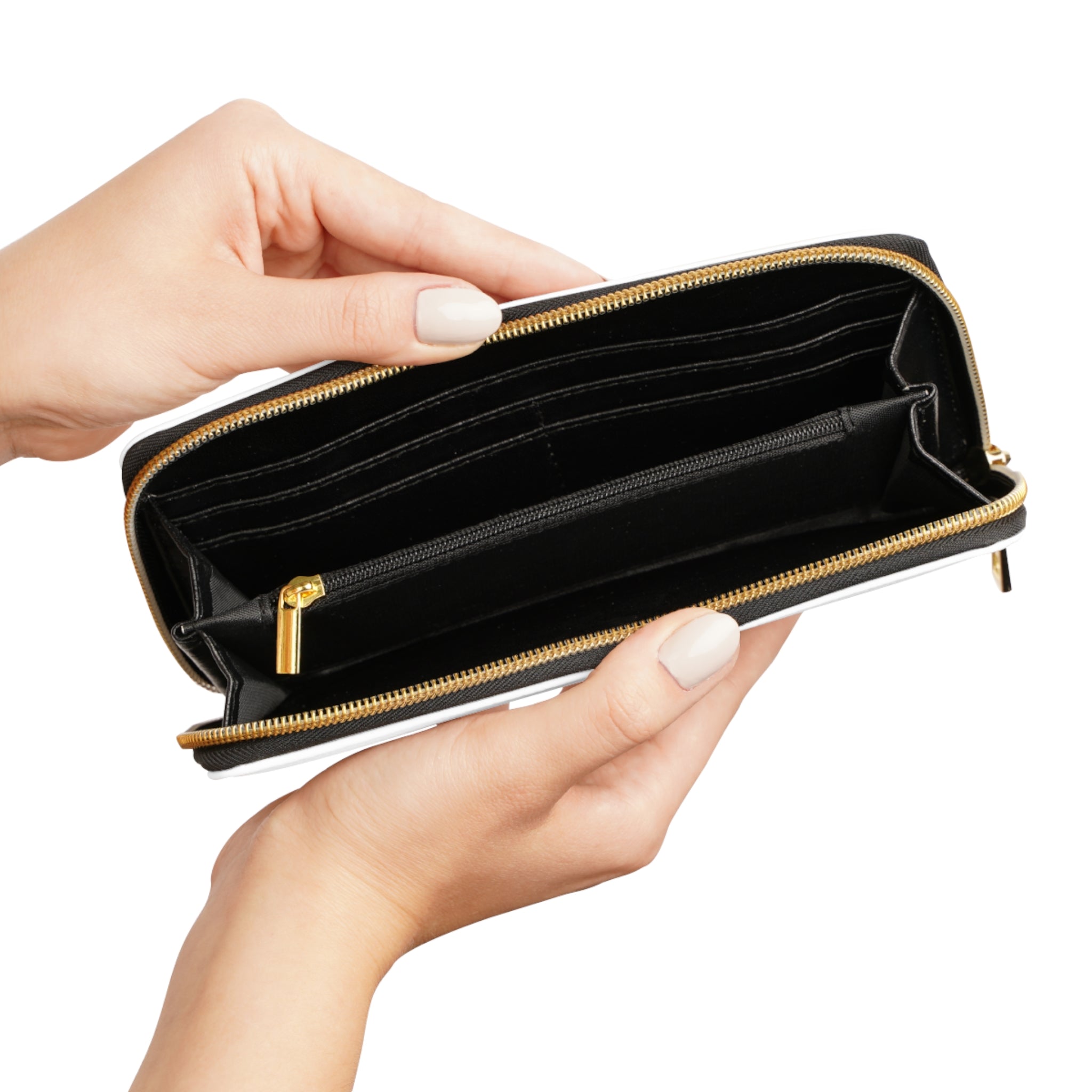 Zipper Wallet — "You Are Enough" Rainbow Affirmation Leather Wallet