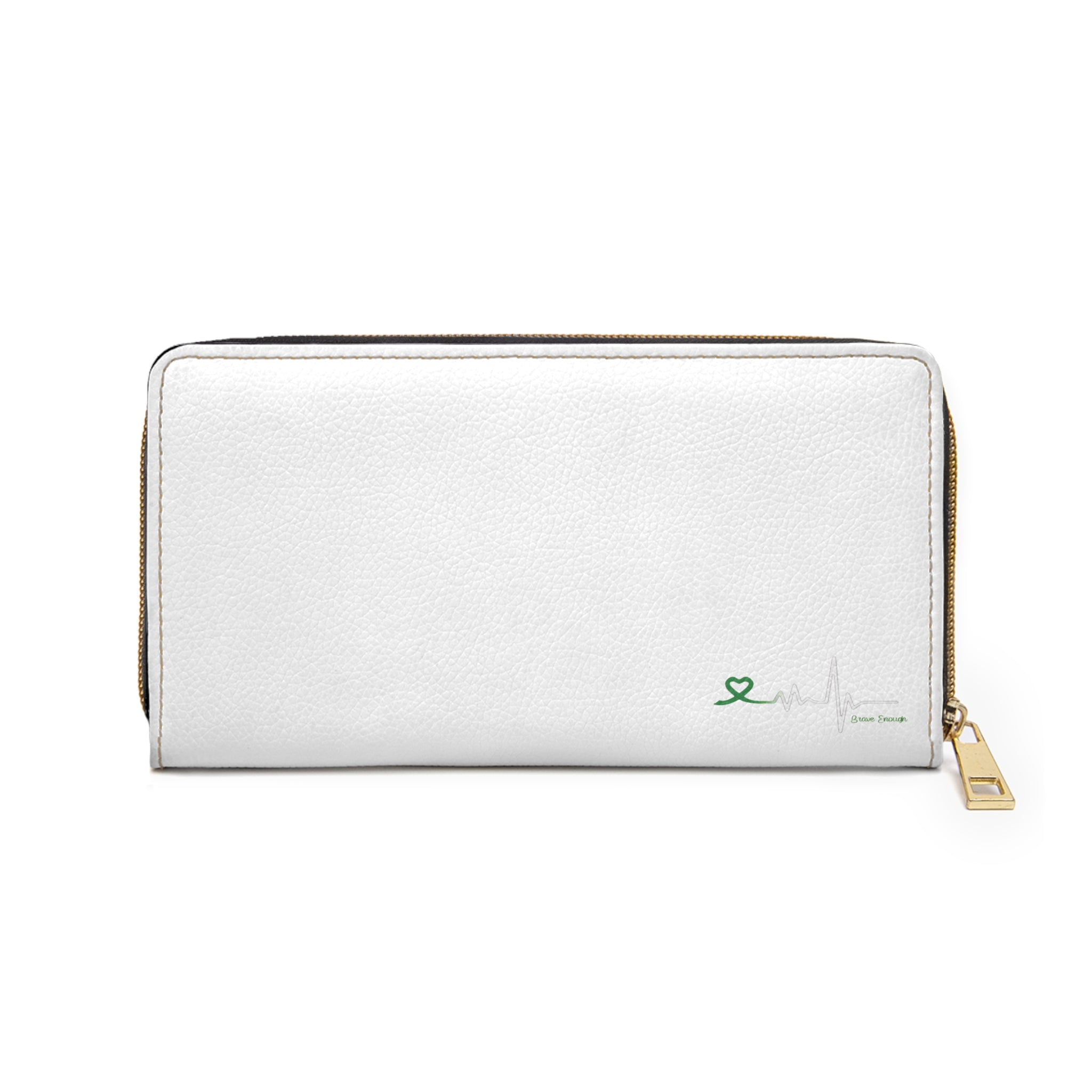 Zipper Wallet — "You Are Enough" Rainbow Affirmation Leather Wallet