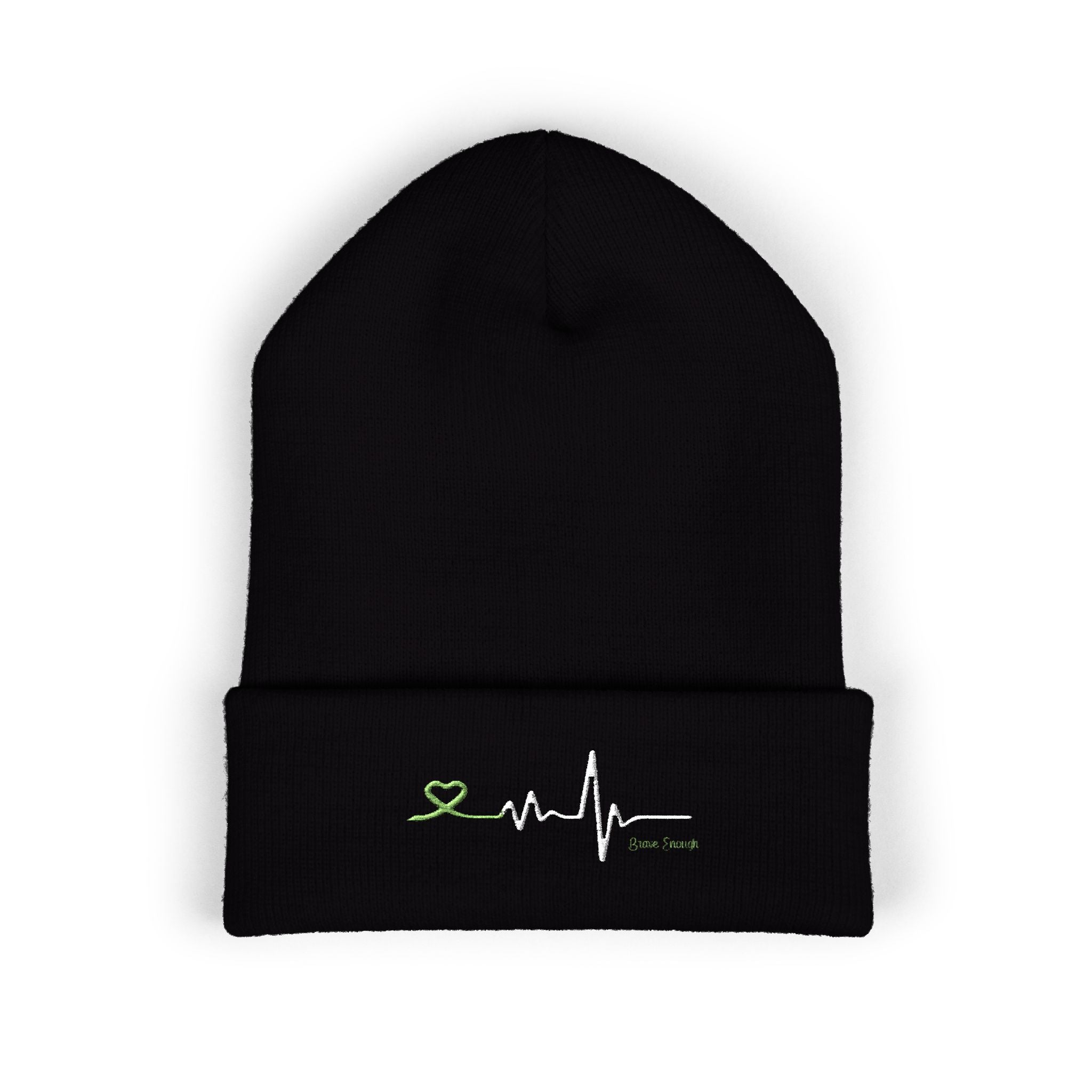 “Brave Enough” Cuffed Beanie (Embroidery)