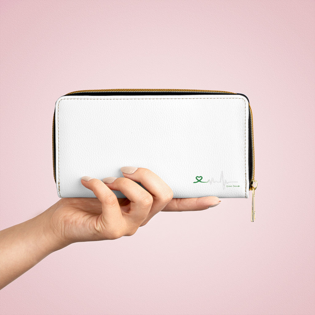 Zipper Wallet — "You Are Enough" Rainbow Affirmation Leather Wallet