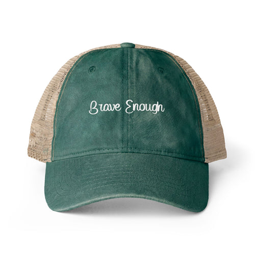 Brave Enough Women's Washed Mesh-Back Cap