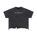 “Stay Another Day” Distressed Hem T-Shirt