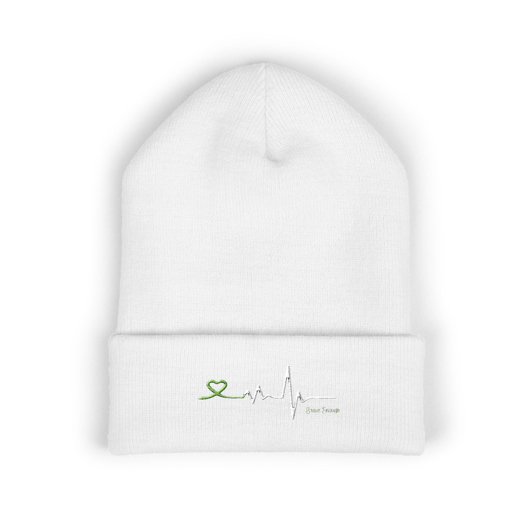 “Brave Enough” Cuffed Beanie (Embroidery)