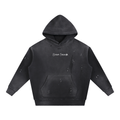 Vintage Washed Frayed Fleece Hoodie